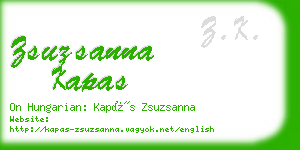 zsuzsanna kapas business card